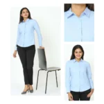 Vanheusen Wrinkle Free Formal Shirt CVC Blue-Women-MRP-1699
