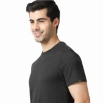 MARKS & SPENCERS ROUND NECK CHARCOAL GREY T-SHIRT - COTTON PLAIN-MRP-1299