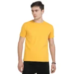 Caslay - Sustainable Crew neck T-shirt - Mustard-MRP-1399