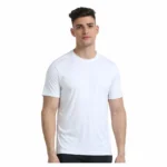 SKECHERS - WHITE ROUND NECK T - SHIRT - 100% Polyster-MRP-1299