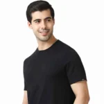 MARKS & SPENCERS ROUND NECK BLACK T-SHIRT - COTTON PLAIN-MRP-1299