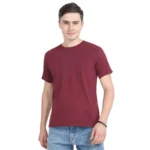 Caslay - Sustainable Crew neck T-shirt - Maroon-MRP-1399