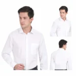 MARKS & SPENCERS FORMAL WHITE SHIRT - REGULAR FIT - RICH COTTON-MRP-2999