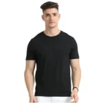 SKECHERS - BLACK ROUND NECK T - SHIRT - 60% COTTON - 40% POLYESTER-MRP-2299