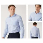 MARKS & SPENCERS FORMAL SKY BLUE SHIRT - REGULAR FIT - RICH COTTON-MRP-2999