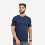 RARE RABBIT ROUND NECK T-SHIRT - NAVY BLUE COLOUR - UNISEX-MRP-1199