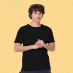 JACK & JONES T-SHIRT ROUND NECK FOR MEN - BLACK COLOUR-MRP-1199