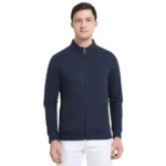 Caslay - Sustainable High Neck Jacket - Navy Blue-