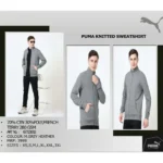 PUMA - KNITTED SWEATSHIRT - M.GREY HEATHER