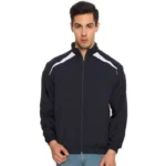 US POLO ASSN WINDCHEATER JACKET - BLACK WITH WHITE-