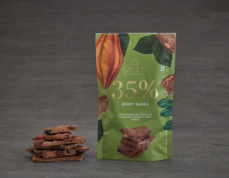 081c3c83a0d06415044a993d435f41aa.webp Smoor Chocolates - CHOCOLATE BARKS - BERRY BARKS MRP 400 - Image 1