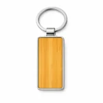 Bamboo Wooden & Metal Keychain