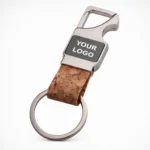 Metal & Cork Keychain