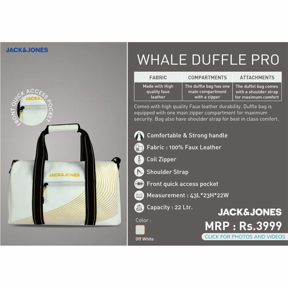 11c173b1df9416558d5fa2863be8f6b4.webp Jack & Jones JJ WHALE DUFFLE PRO MRP -3999 - Image 1