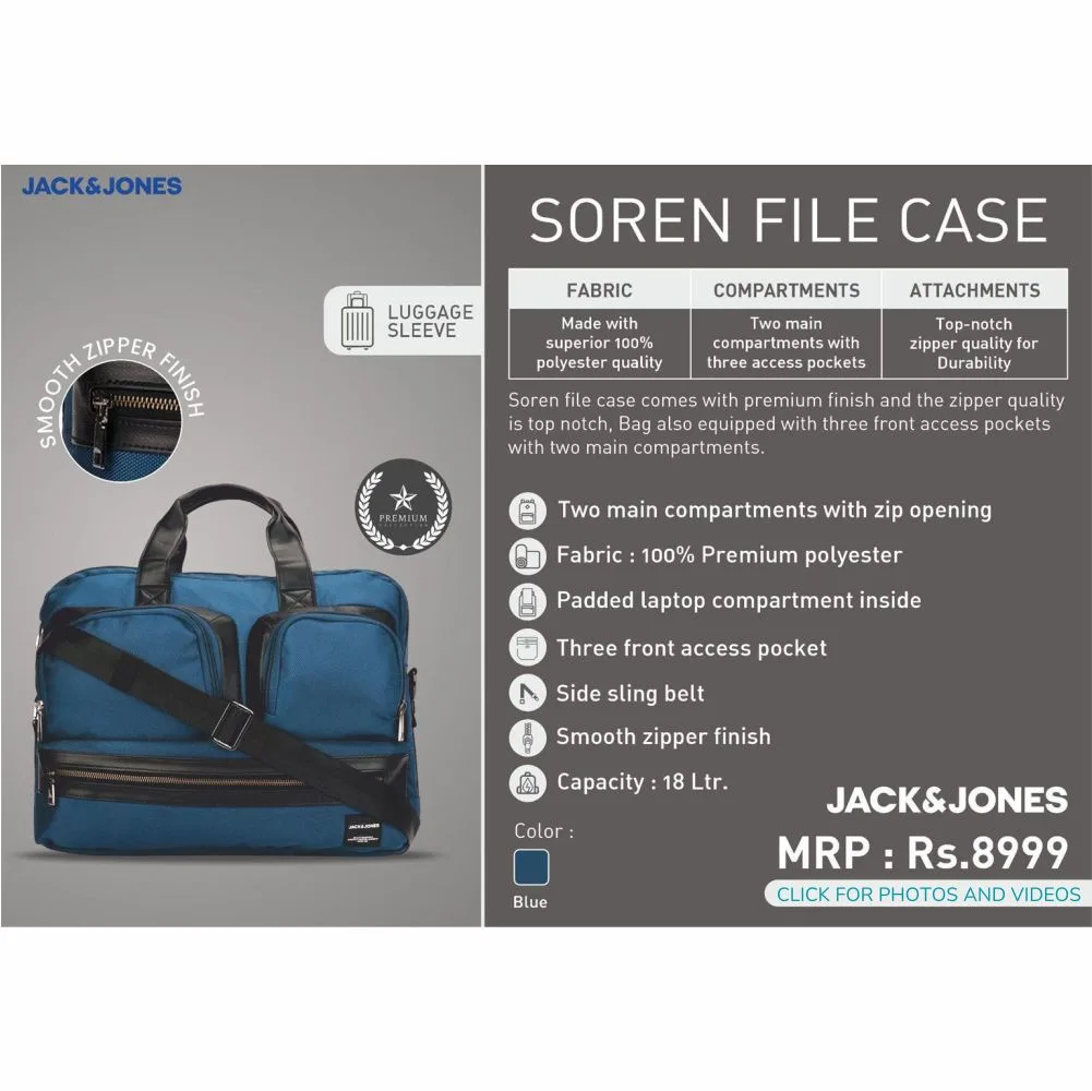 12d2913faebaab58a2d813607152ad7b.webp Jack & Jones JJ Soren File case MRP-8999 - Image 1