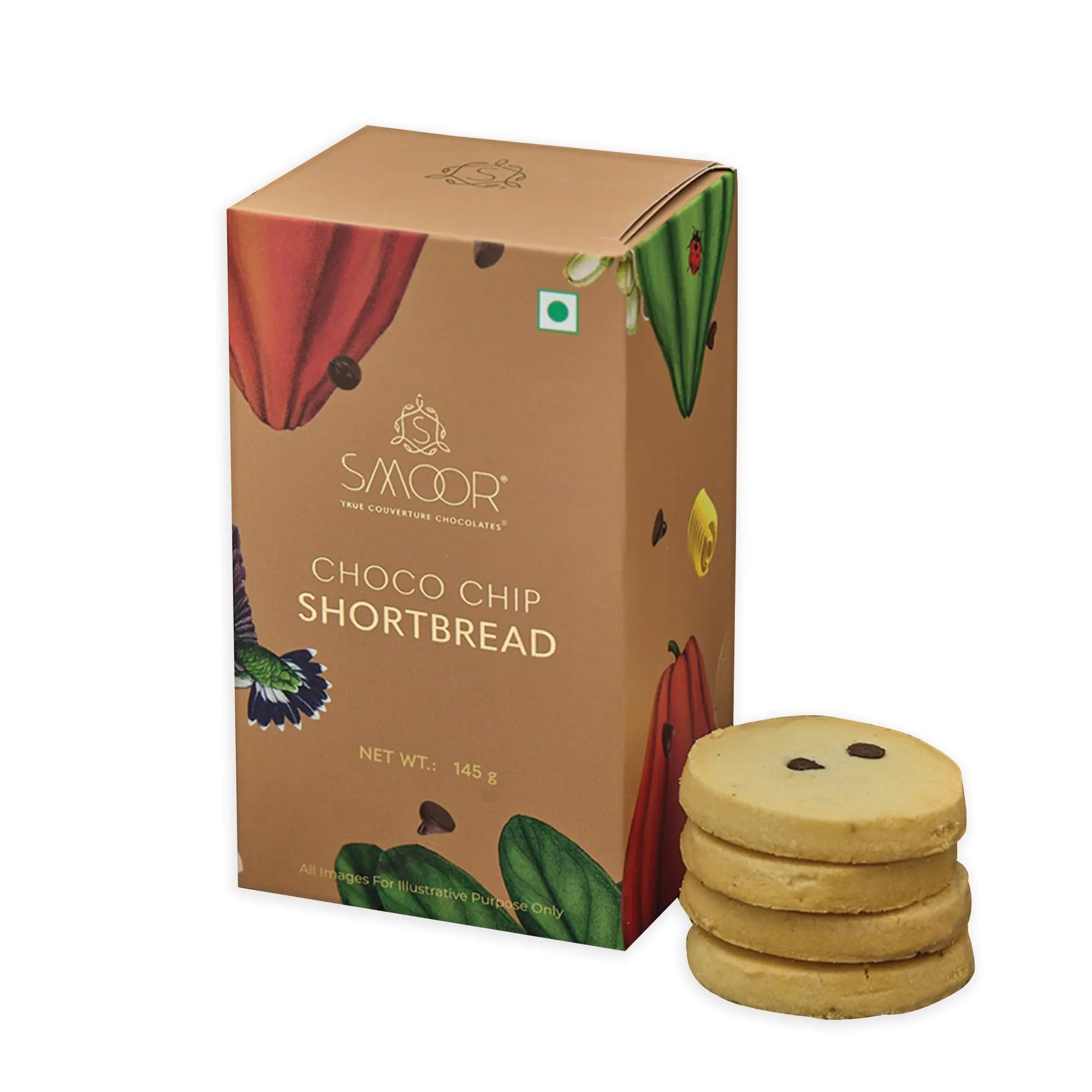 13873d7f91bfc96ffe8d4f8b5eeb1c21.webp Smoor Chocolates - COOKIES - CHOCOCHIP SHORTBREAD MRP 350 - Image 1