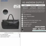 Jack & Jones JJ VG ANDREW DUFFLE MRP-5999