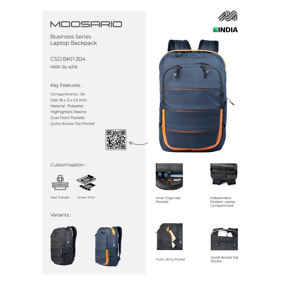 14154d875613e45168b96b794493daea.webp MOOSARIO Business Series Laptop Backpack - Image 1