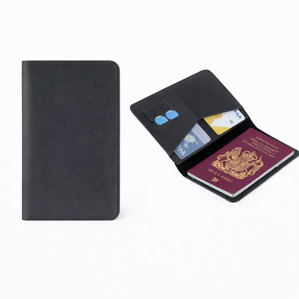 167c25301aee17cf7f1acba9984d279e.webp Premium Faux Leather Passport Holder - Image 1