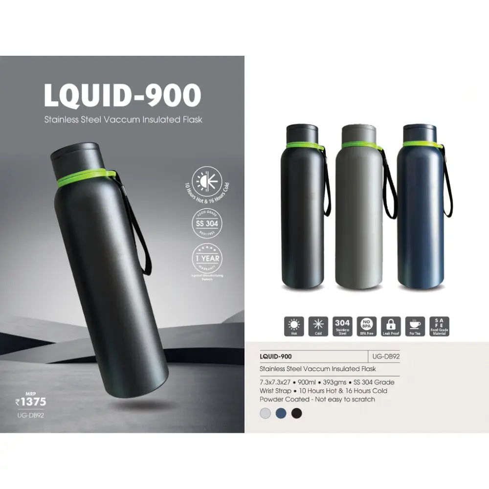 18bb5d760a5dce9e25f27e5ba472470d.webp LQUID - Stainless Steel Vacuum Insulated Flask - 900ml - Image 1
