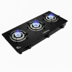 3 Burner Gas Stove with Auto Ignition – Glass Top Gas Cooktop
