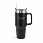 Insulated Travel Mug with Handle & Straw – 900ml Vacuum Tumbler