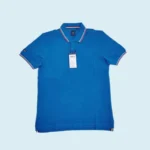 ARROW POLO T-SHIRT - ROYAL BLUE WITH RED AND WHITE TIPPINGS COLOUR-MRP-1299