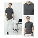 Vanheusen Polo T-shirt - Charcoal Grey-MRP-1499