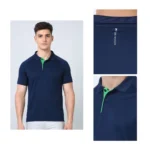 Vanheusen Polo T-shirt - Dry fit - Navy Blue-MRP-1499