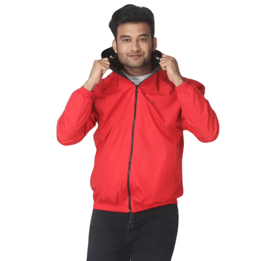 23aada984ffbc6c30cd44d4e3905c98c.webp Zeel - Mens Windcheater Jacket - Red - Image 1