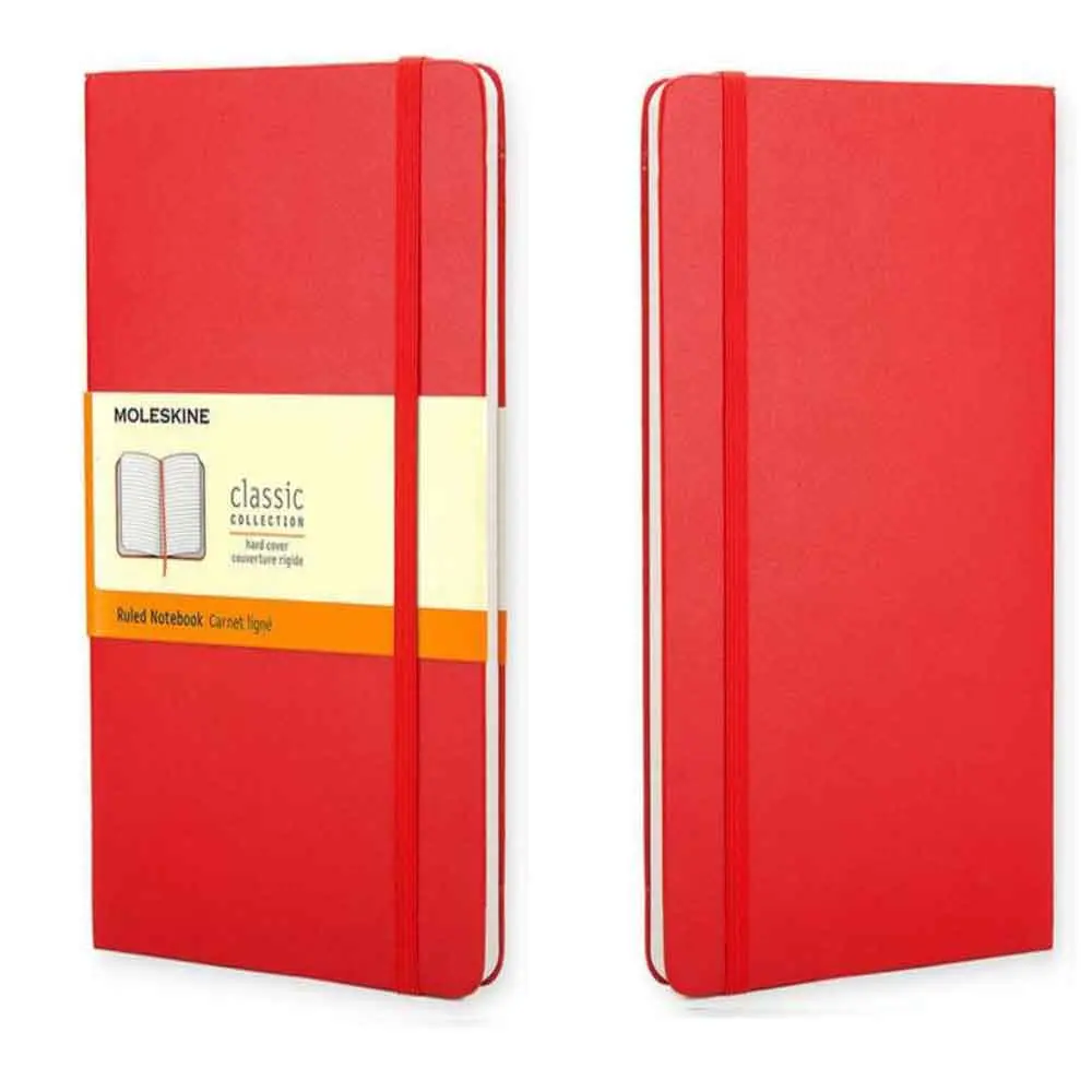 2a96643dddb083a81c7065ac88f2ec50.webp Moleskine Classic Pocket Size Hard Cover Notebook (Ruled) Red - Image 1