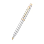 Sheaffer - 100 Bright Chrome Ballpoint Pen With Polished Gold Tone