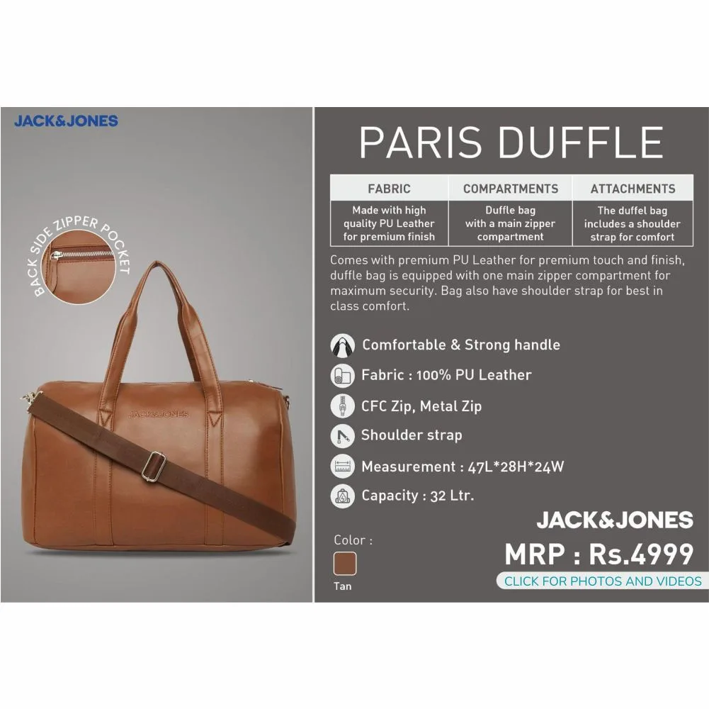 3b30951dc16ab97df72bb1b2f0e7bd53.webp Jack & Jones JJ PARIS DUFFLE MRP -4999 - Image 1