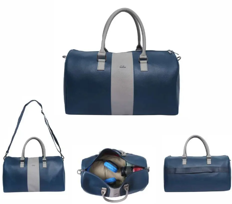 46d29cb02126b8be0ef369b1ea38cbd8.webp Rare Rabbit Signature Duffle Bag MRP 4499 - Image 1