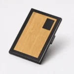 Eco-Chic Bamboo Business Card Holder – Sustainable Magnetic Card Case