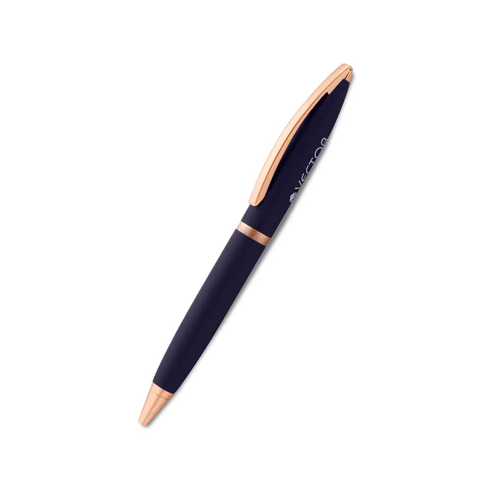 498a883780b30c5ca7a72aff1ecd13c2.webp FTJ - MP 36 - Blue Rosegold Metal Pen - Image 1
