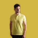 UCB POLO T-SHIRT- LYCRA COTTON- LEMON YELLOW-MRP-1999