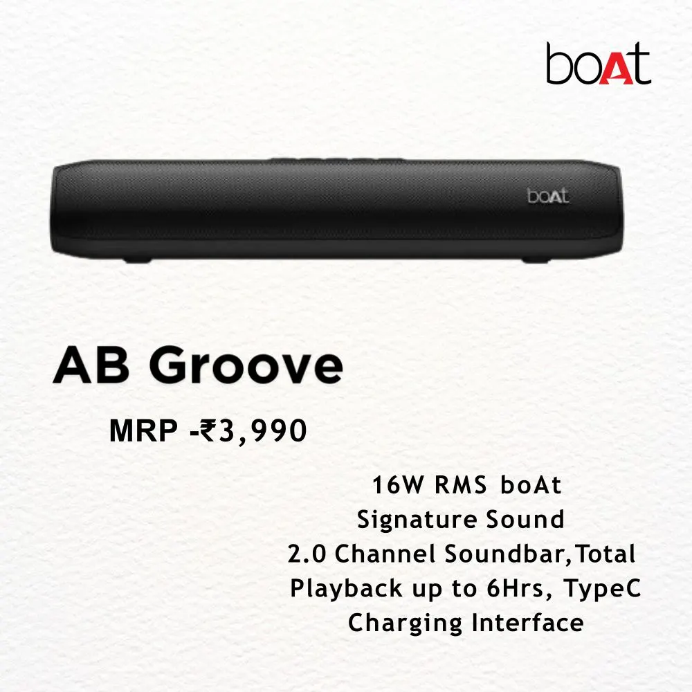 4d4aeb4688231e2d54cf43cf79b52207.webp Boat - Avante Bar Groove Soundbar - MRP 3990 - Image 1
