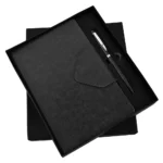 FTJ - Sr 143 - Black Flap Pen & Diary