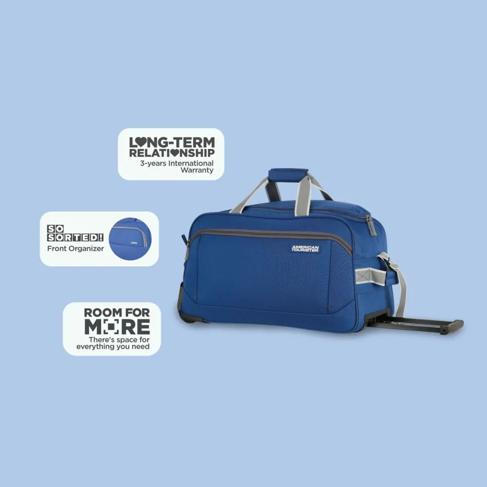 5087ecd71d477af6cdbb7d9451cebac5.webp American Tourister Apex Wheel Duffle Bag - MRP 3000 - Image 1