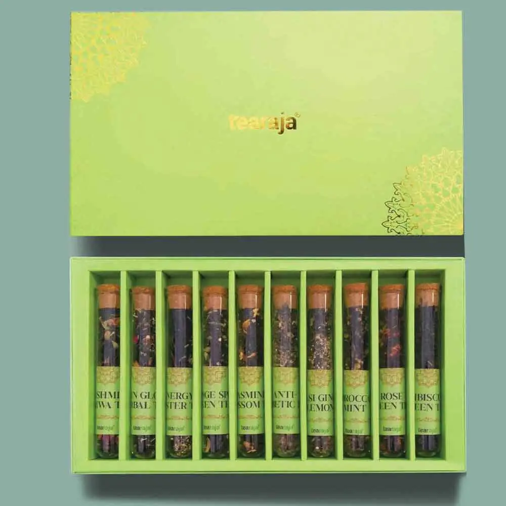 56b31dee094d3b8eab9e4bcd20c32e48.webp Tea Raja - Aurora Green Wellness Tea - Image 1