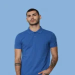 JACK & JONES - SOLID POLO NECK - T-SHIRT-ELECTRIC BLUE COLOUR