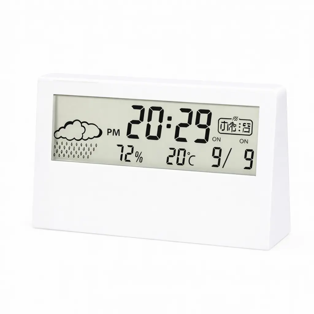 5cea71aaa7f0121314ff2d23813b4b77.webp Minimalist Digital Desk Clock with Weather Display - Image 1