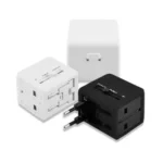 Cube - Worldwide Travel Adapter with 2usb (2100ma) & case