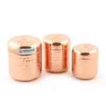 Coconut - Steel Copper Masala Containers - Set of 3