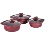 WONDERCHEF GRANITE DIE CAST CASSEROLE SET