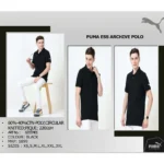 PUMA - ESS ARCHIVE POLO T-SHIRT- BLACK -MRP-1899