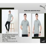PUMA - ESS ARCHIVE POLO T-SHIRT - M.GREY HEATHER - MRP-1899