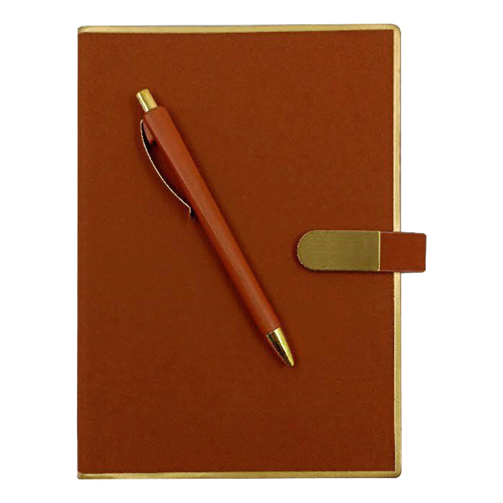 660f7fb38037b660f7fb380387.webp GOLDEN FRAME DIARY WITH PEN - Image 1
