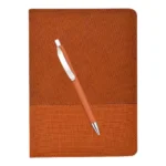 DUAL BROWN DIARY WITH PEN